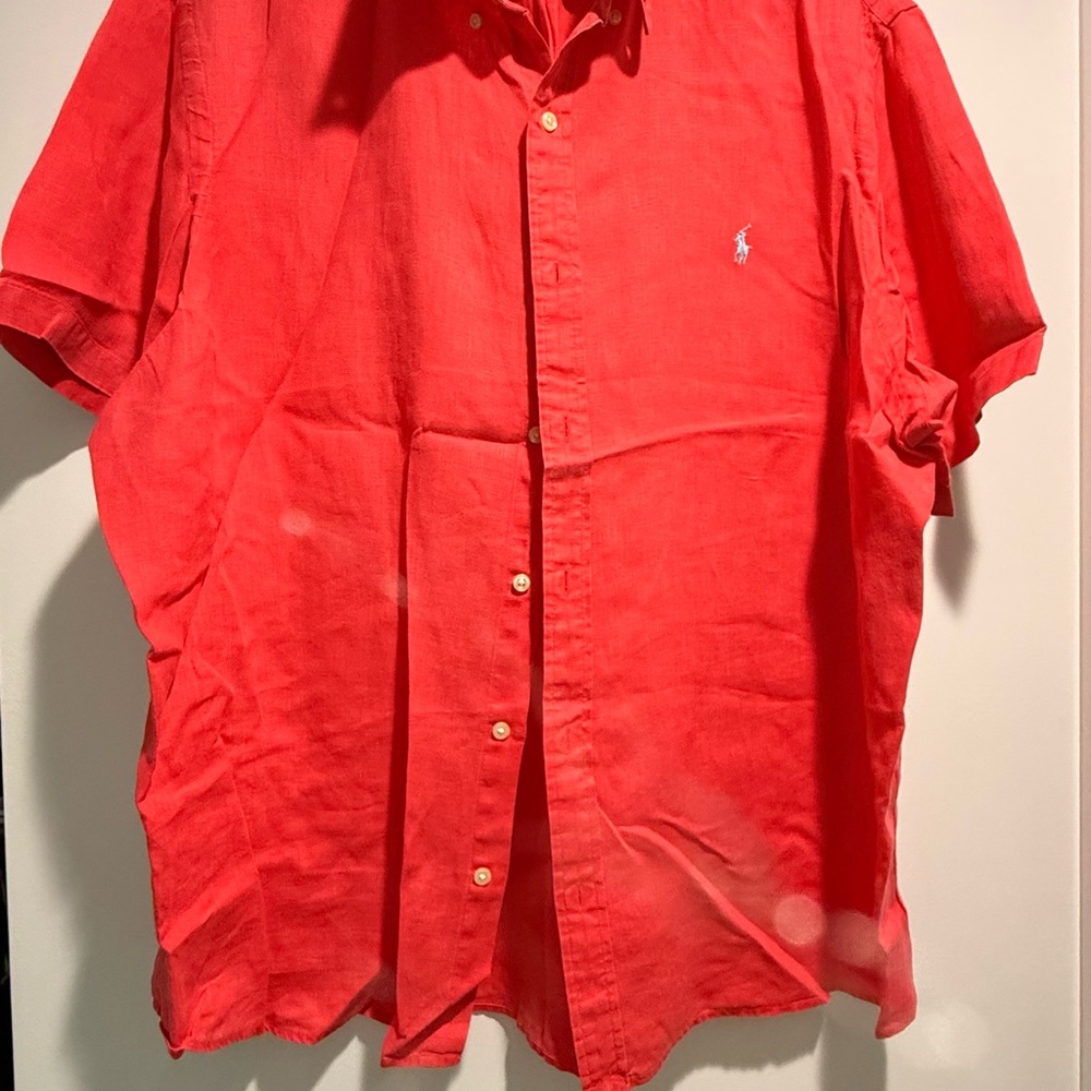 Ralph Lauren Red Casual Button Down Shirt